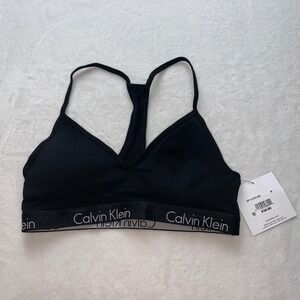 Calvin Klein‎ black bra bralette size medium new with tags cotton